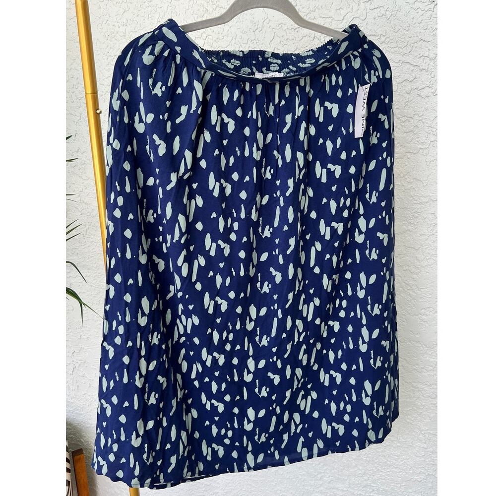 NWT Nine West Skirt - Size S, Blue and Mint Colors Knee Lenght